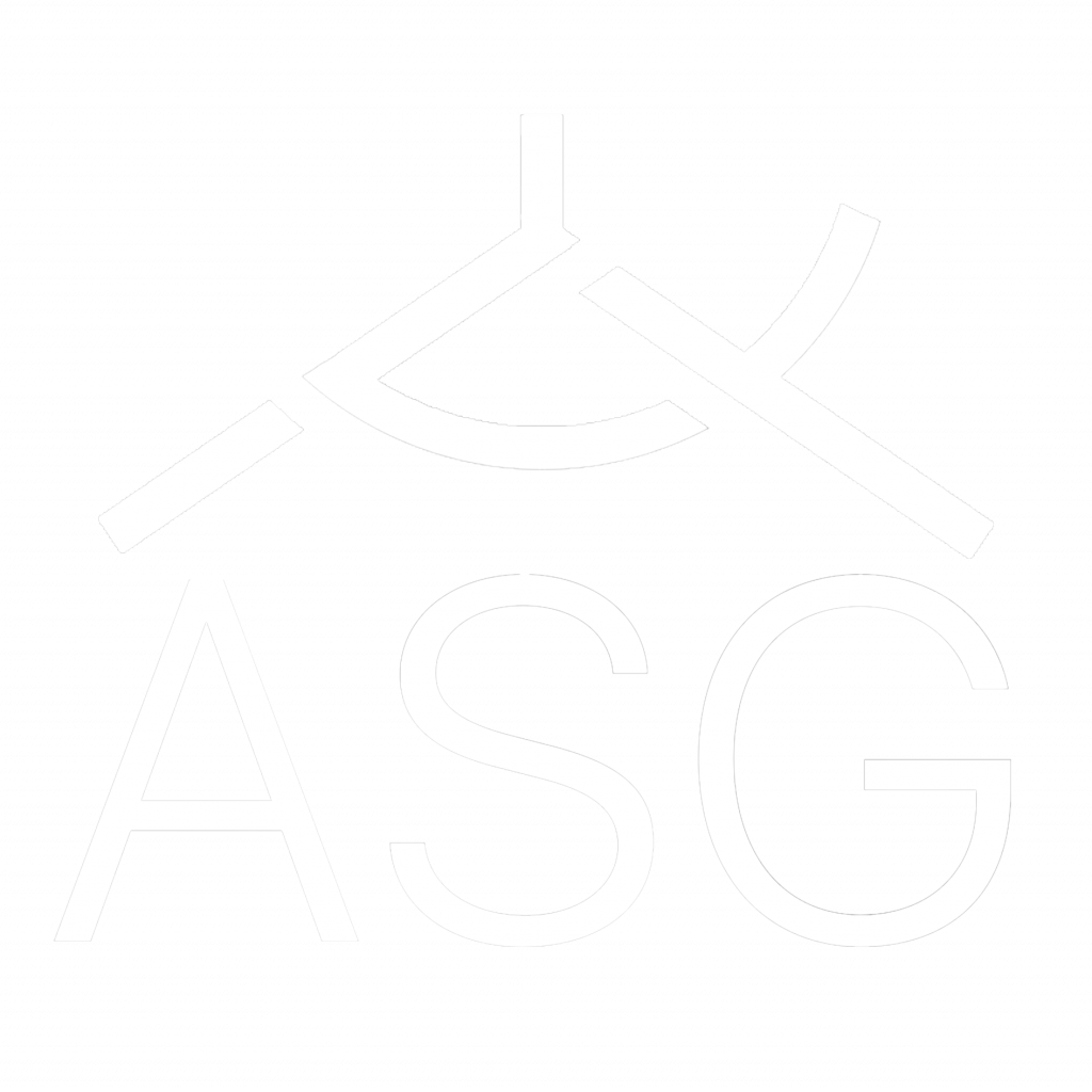 ASG logo white with clear background